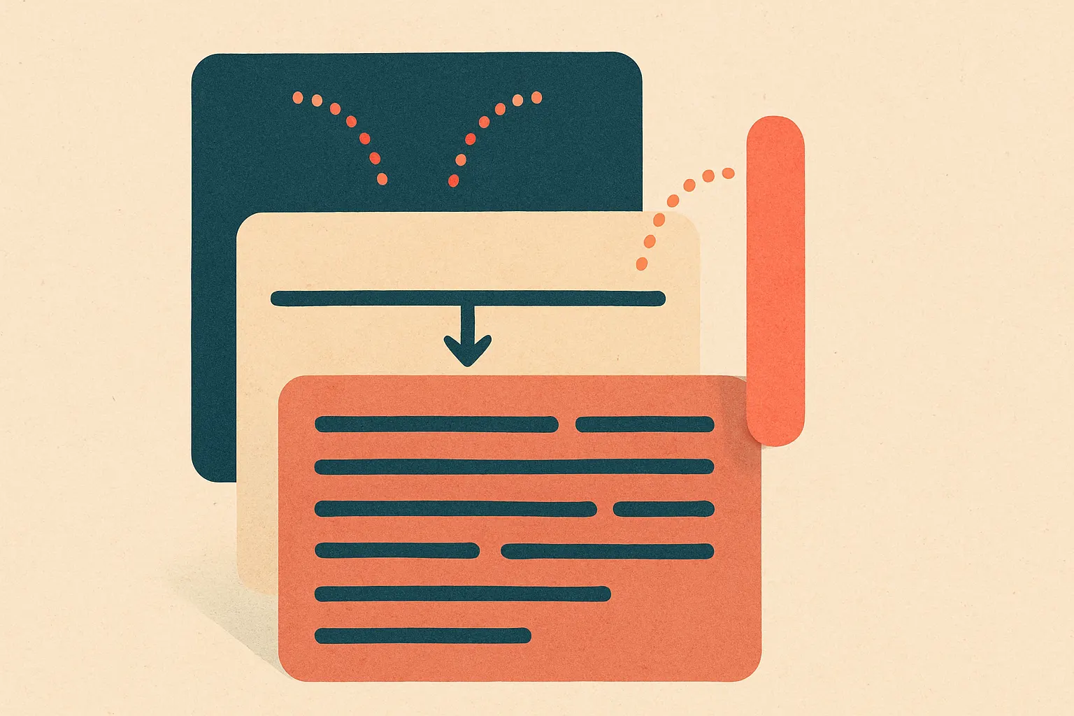 layered illustration showing a pretrained LLM with hidden memorized text, an alignment layer suppressing output, and a later fine-tuning step reopening access paths to verbatim recall