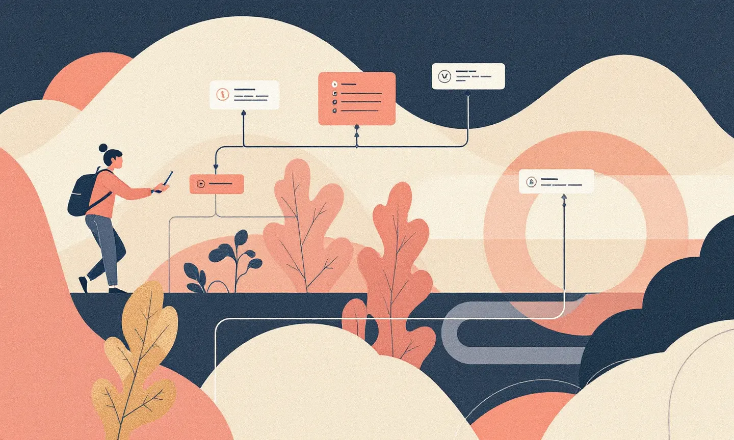 data flow from git commits, PRs, and Jira issues through a filtering layer into an LLM agent