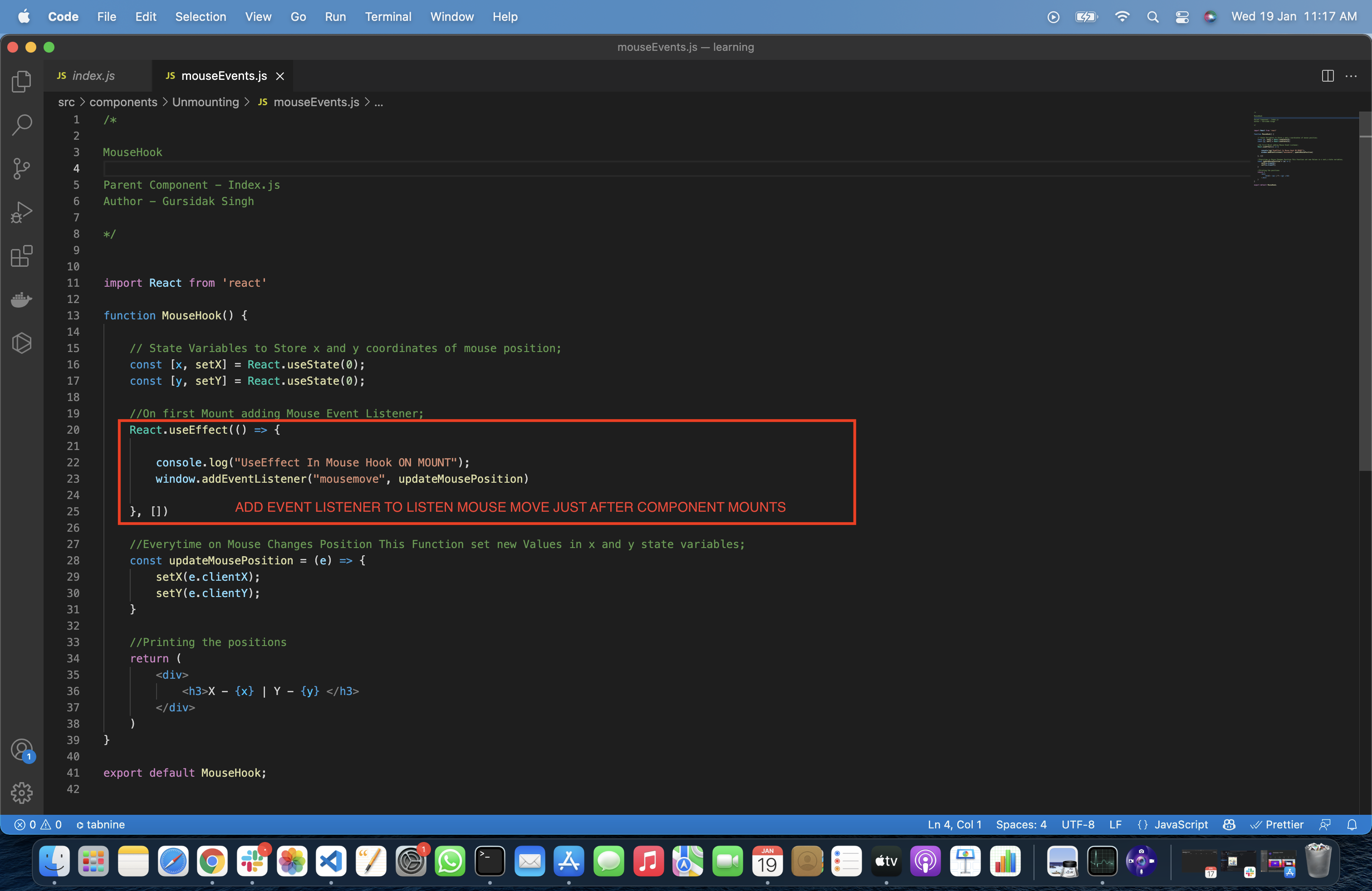 MouseHook Component Snapshot